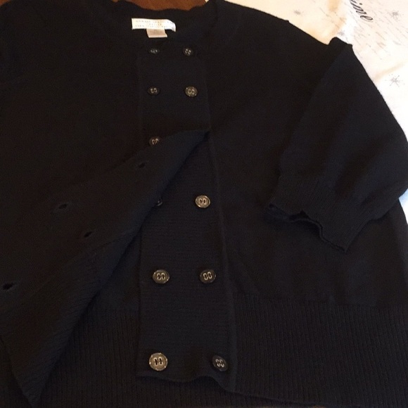 SARAH SPENCER Italian Merino Wool Cardigan - Black - Sarah Spencer - Picture 2 of 7